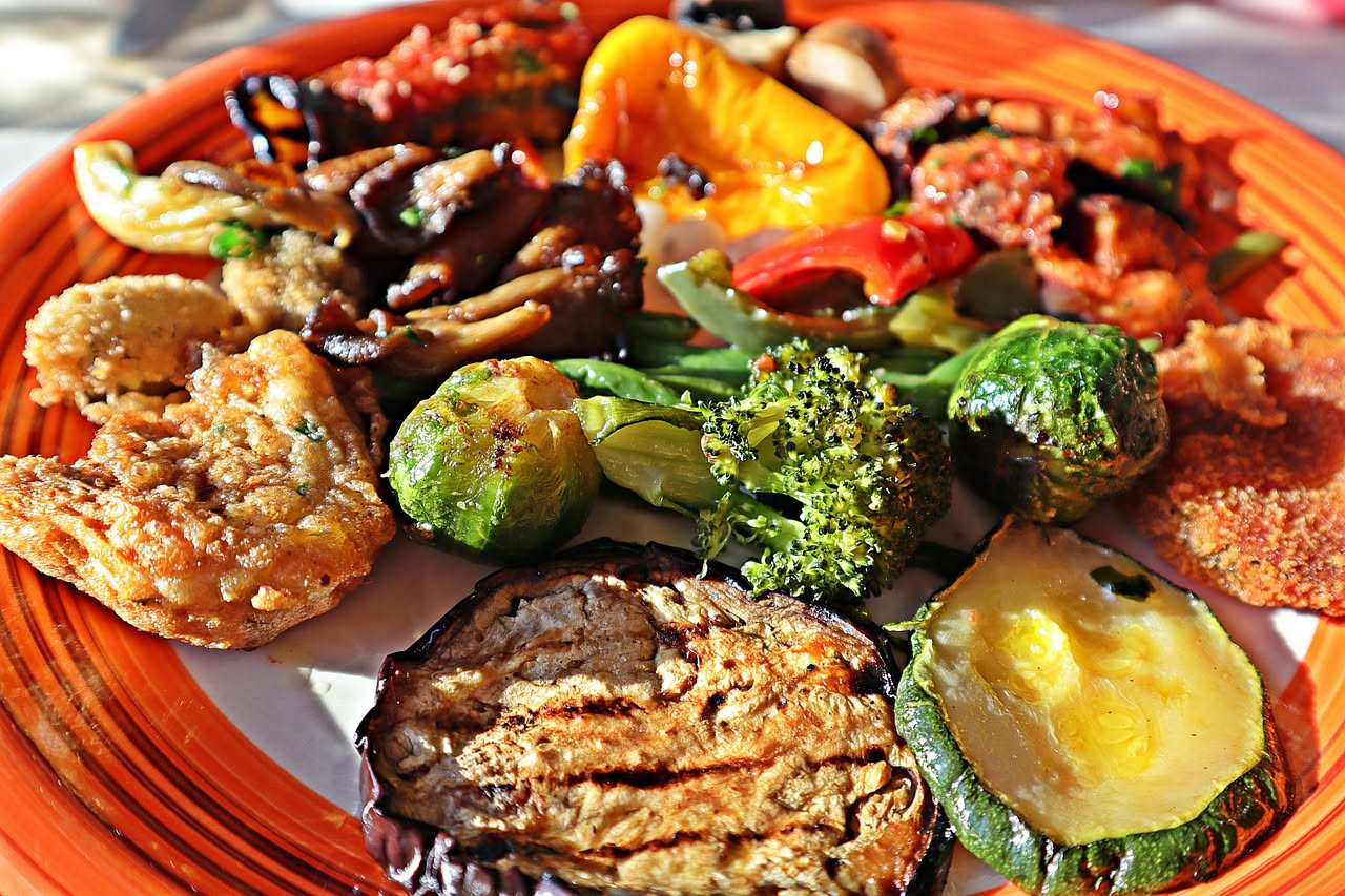 Insalata di farro con verdure grigliate