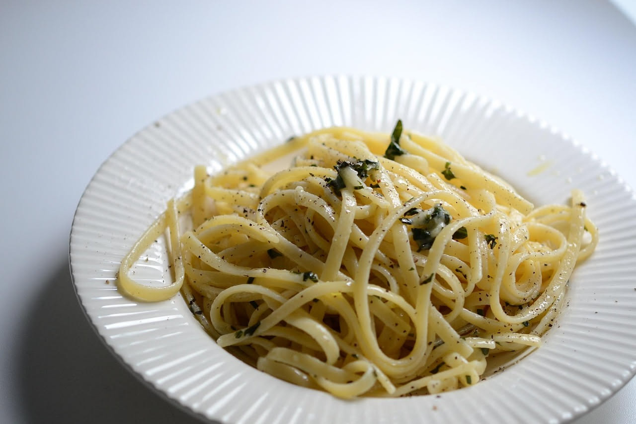 Linguine con limone e menta