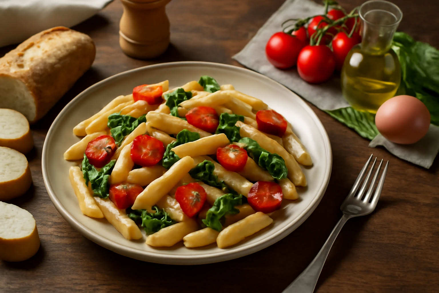 Pasta fredda caprese