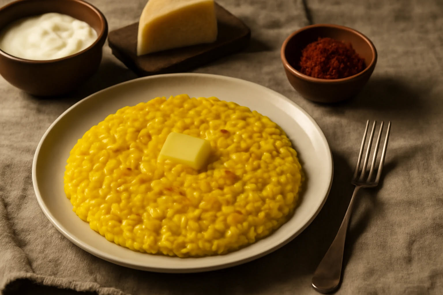 Risotto con peperoni e provola