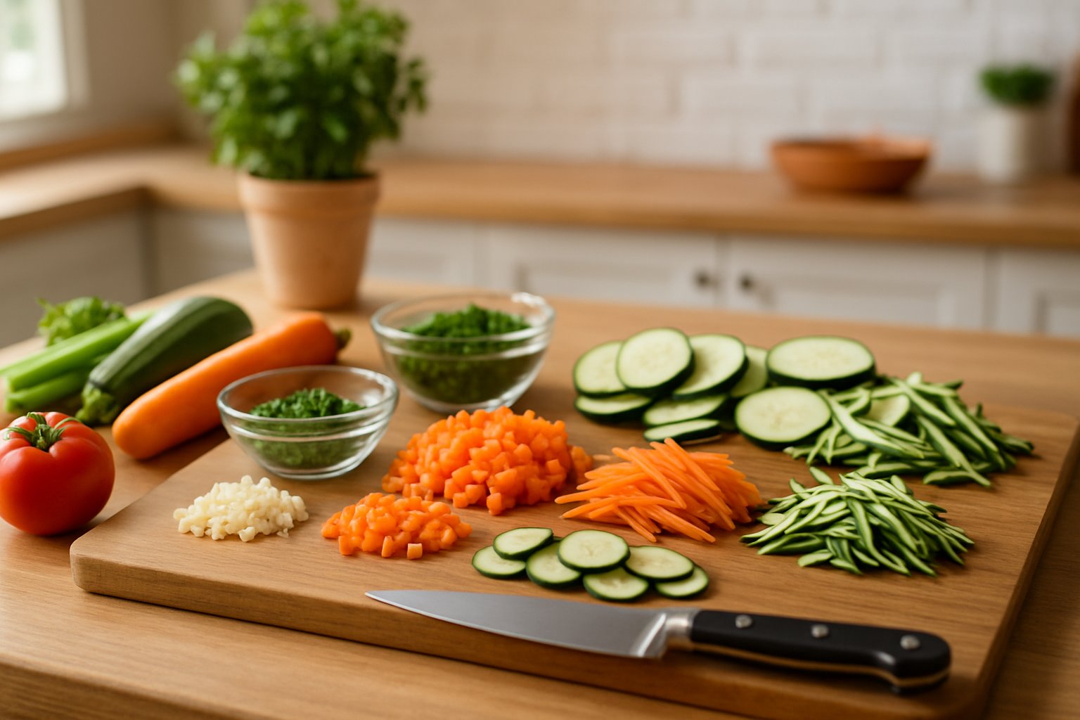 Lezione 3 - I tagli base delle verdure: dal trito alla julienne