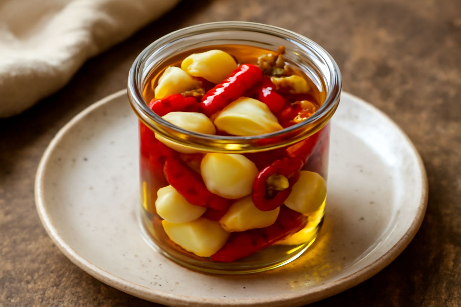 Aglio e peperoncino sott'olio