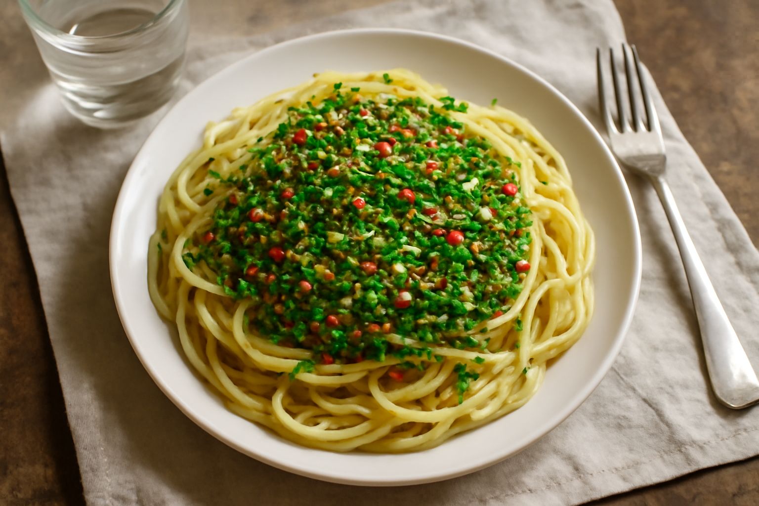 Aglio, peperoncino e prezzemolo