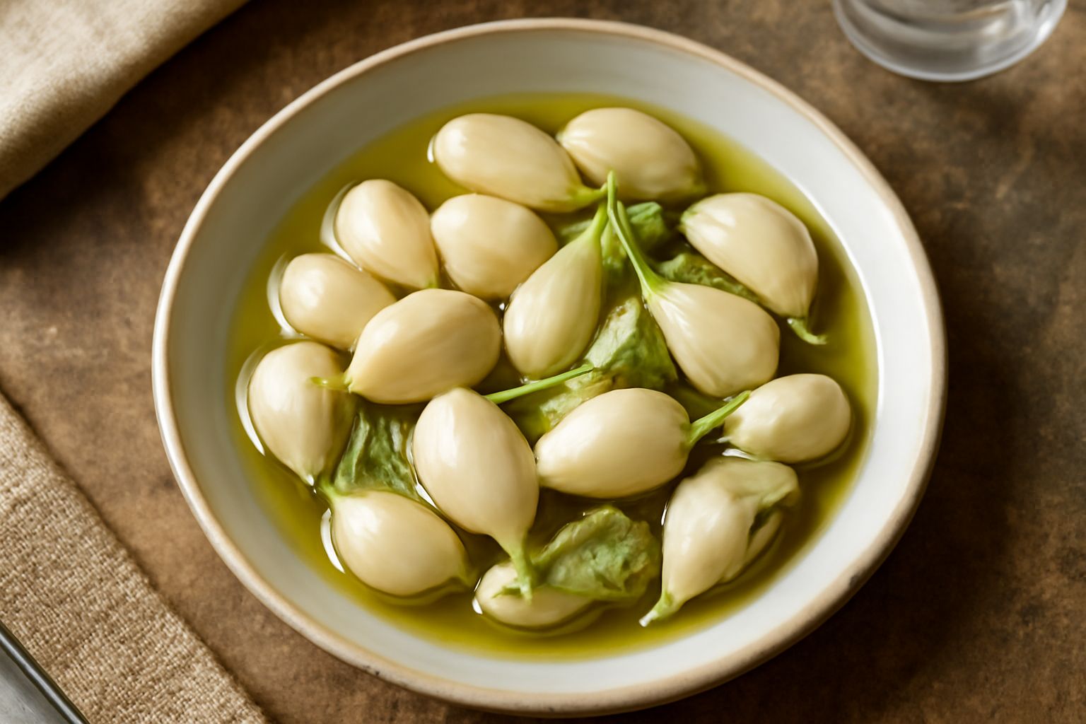 Aglio selvatico sott'olio