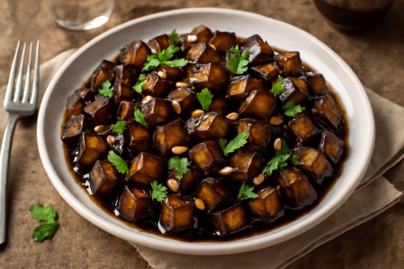Agrodolce di melanzane