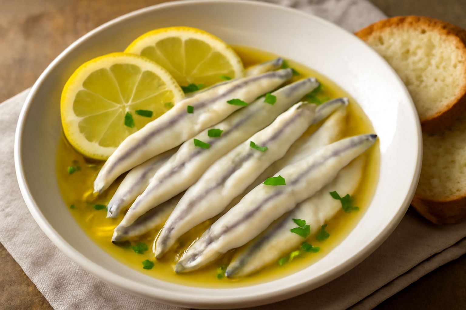 Alici sotto limone e olio