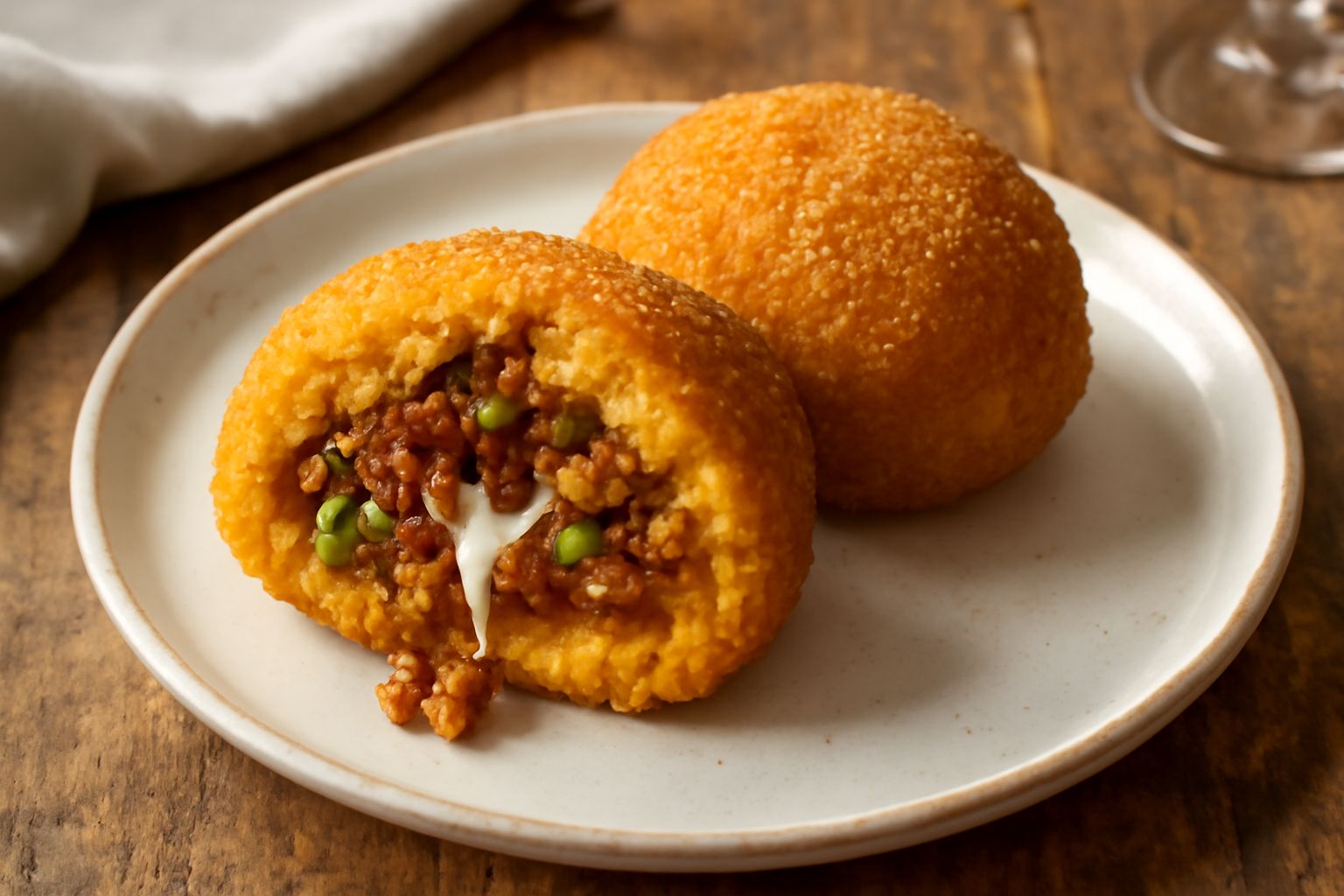 Arancini cu' ragù di carne tritata