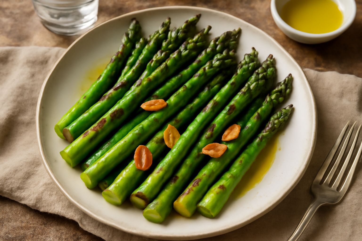 Asparagi all'aglio