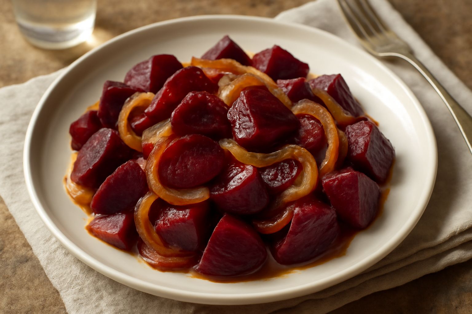 Barbabietola con cipolle