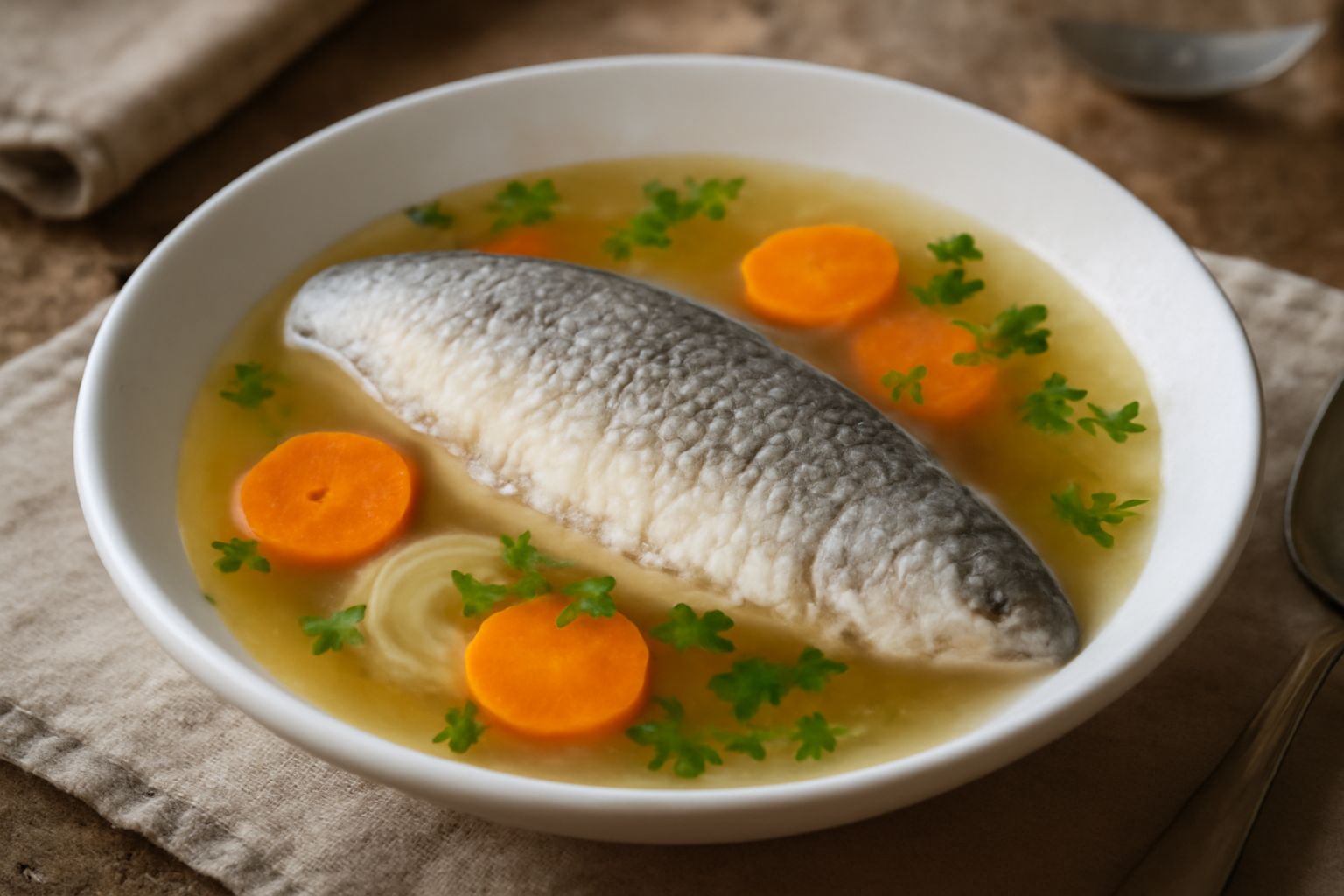 Barbio in brodo