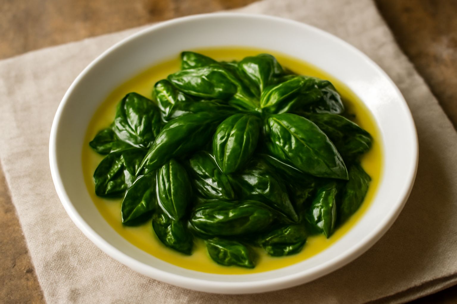 Basilico conservato in olio