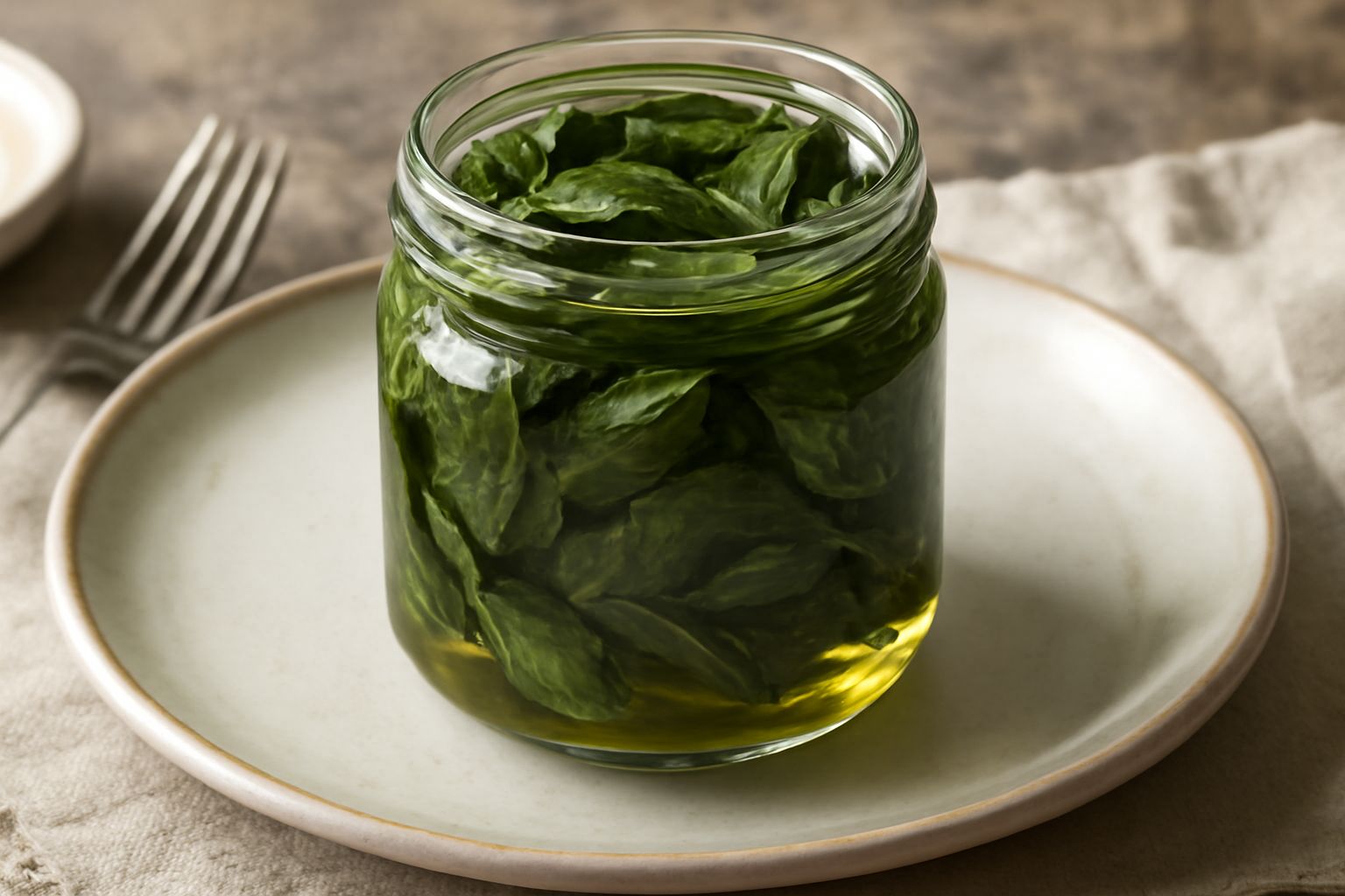 Basilico sott'olio