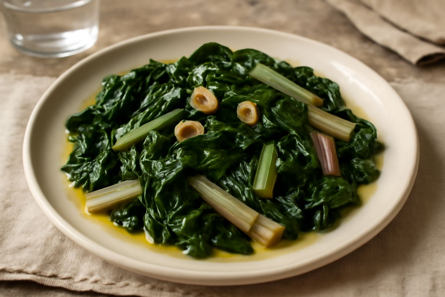 Bietole con aglio e olio