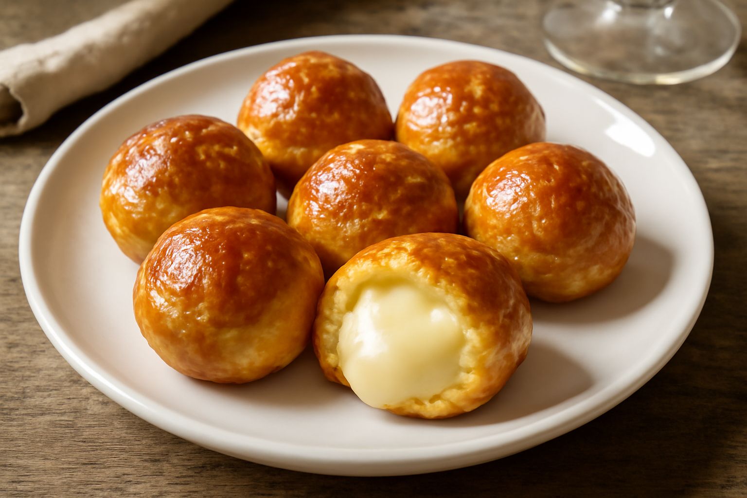 Bigne ripieni di crema