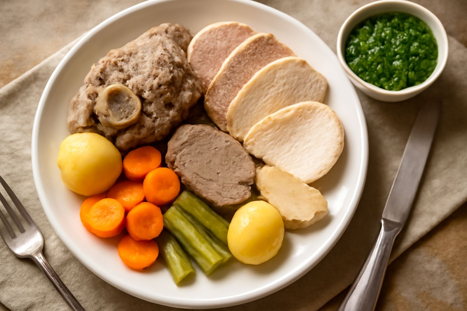 Bollito misto con salsa verde