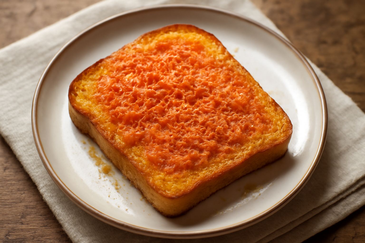 Bottarga grattugiata su pane tostato
