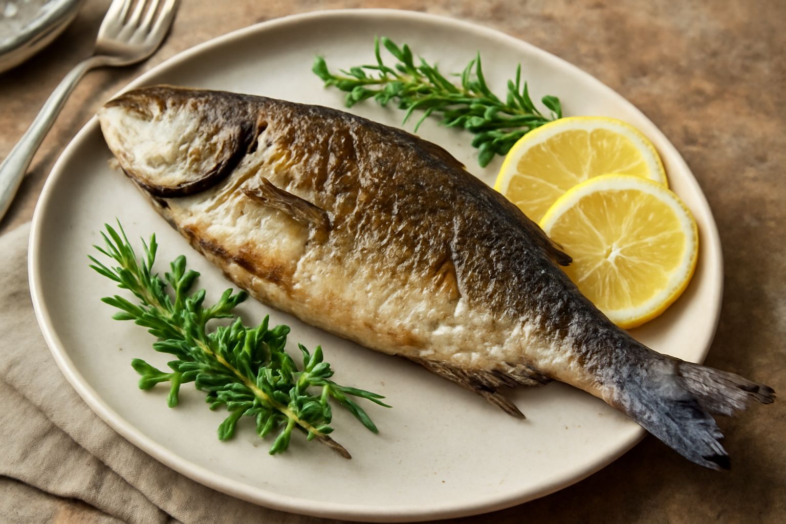 Branzino al forno con erbe aromatiche