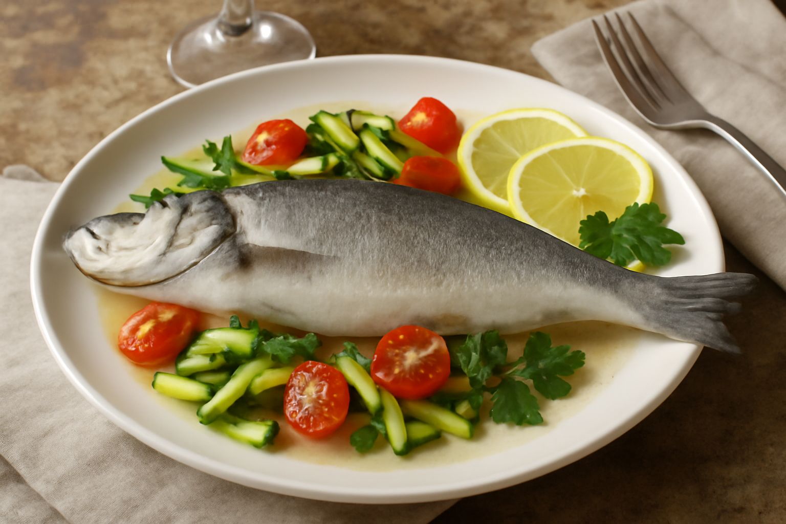 Branzino al vapore