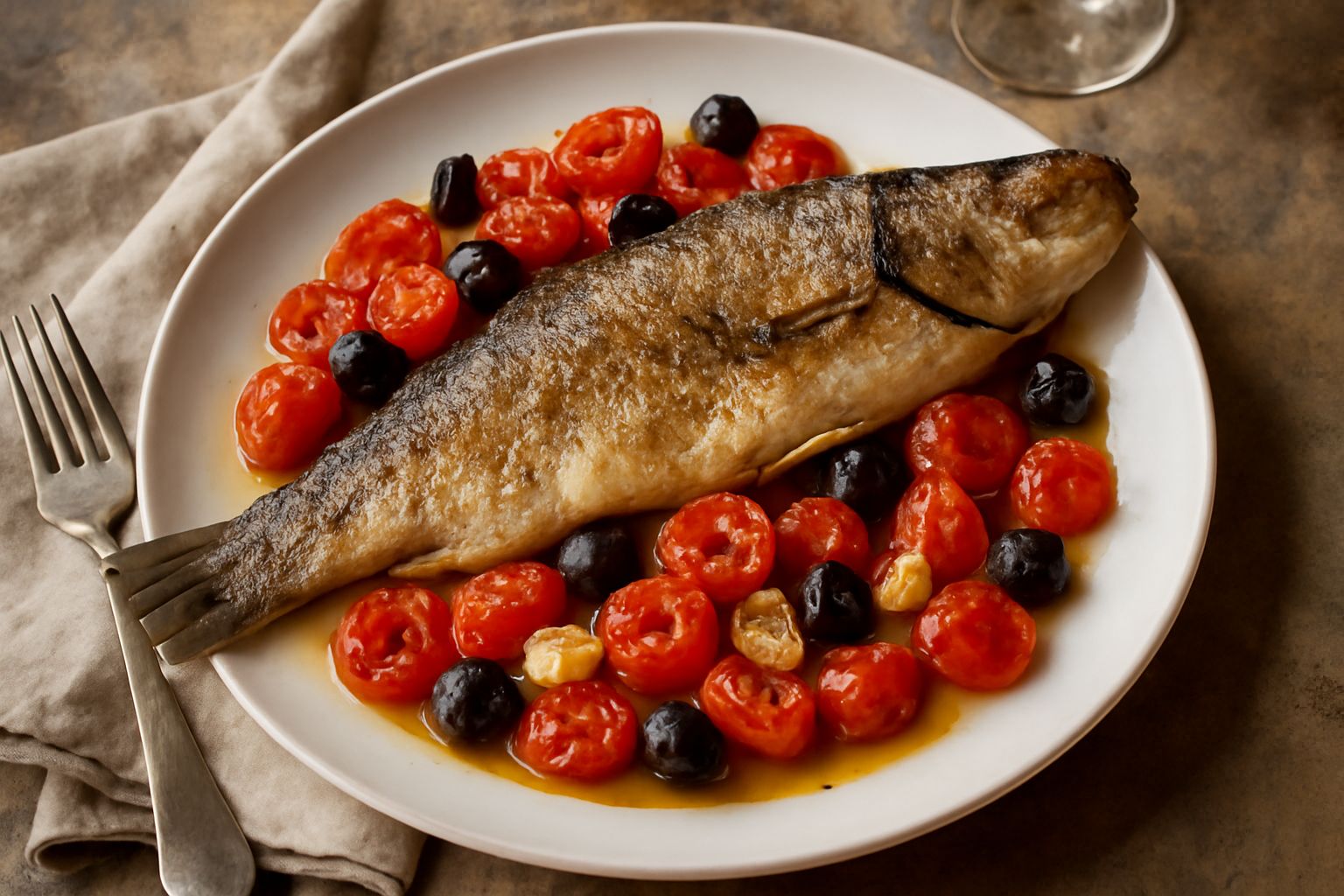 Branzino alla pescarese