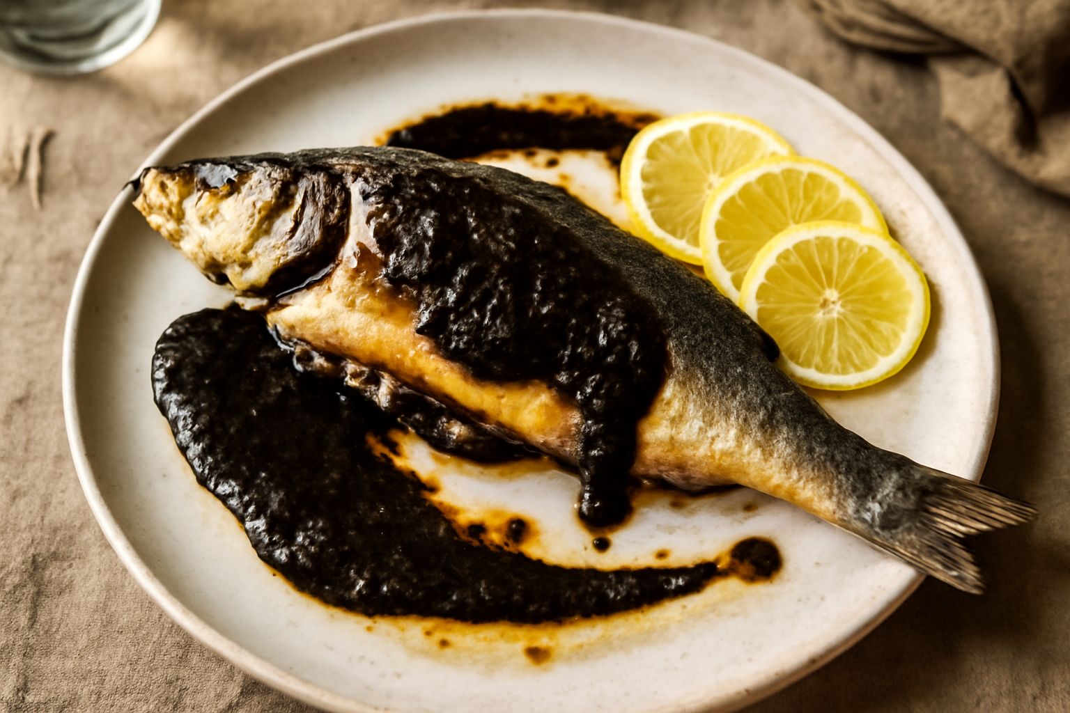 Branzino alla salsa di acciughe