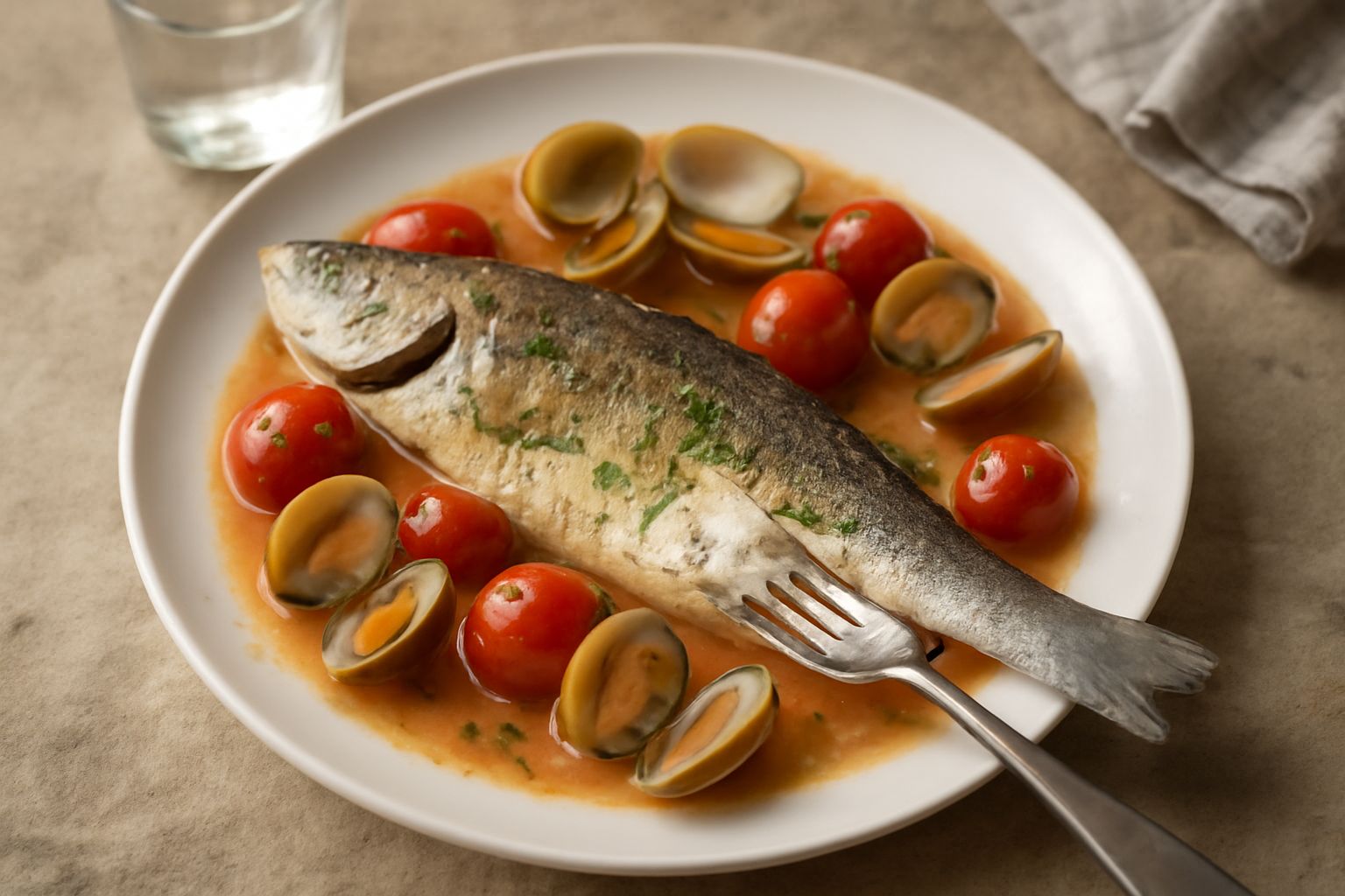 Branzino all'acqua pazza