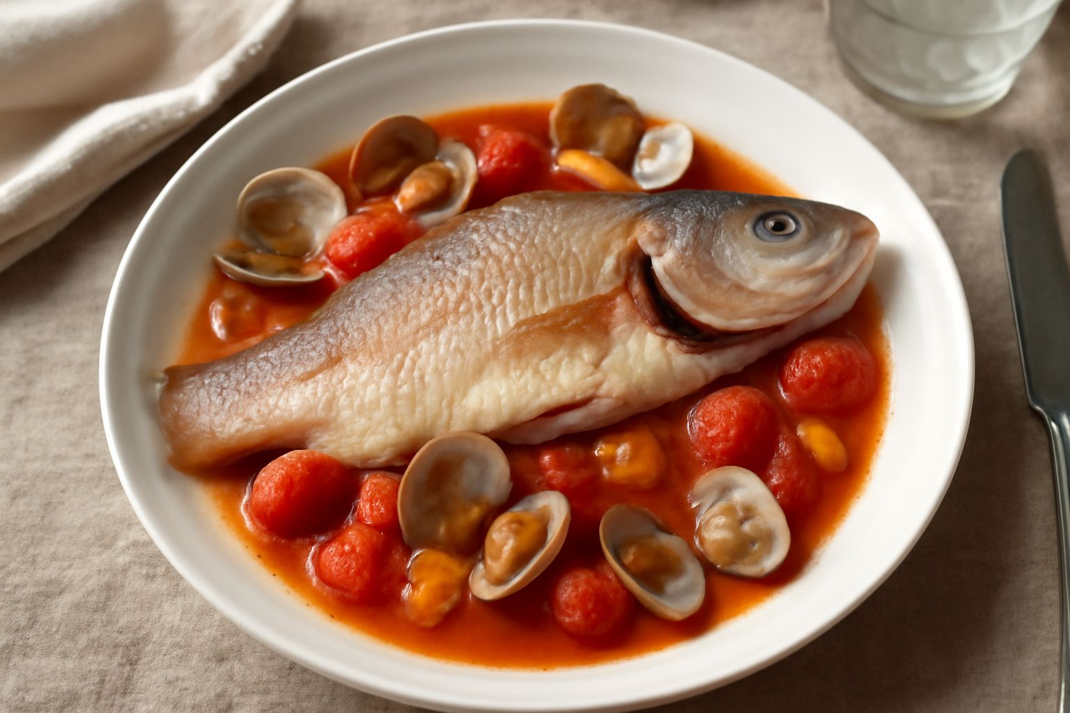 Branzino in acqua pazza