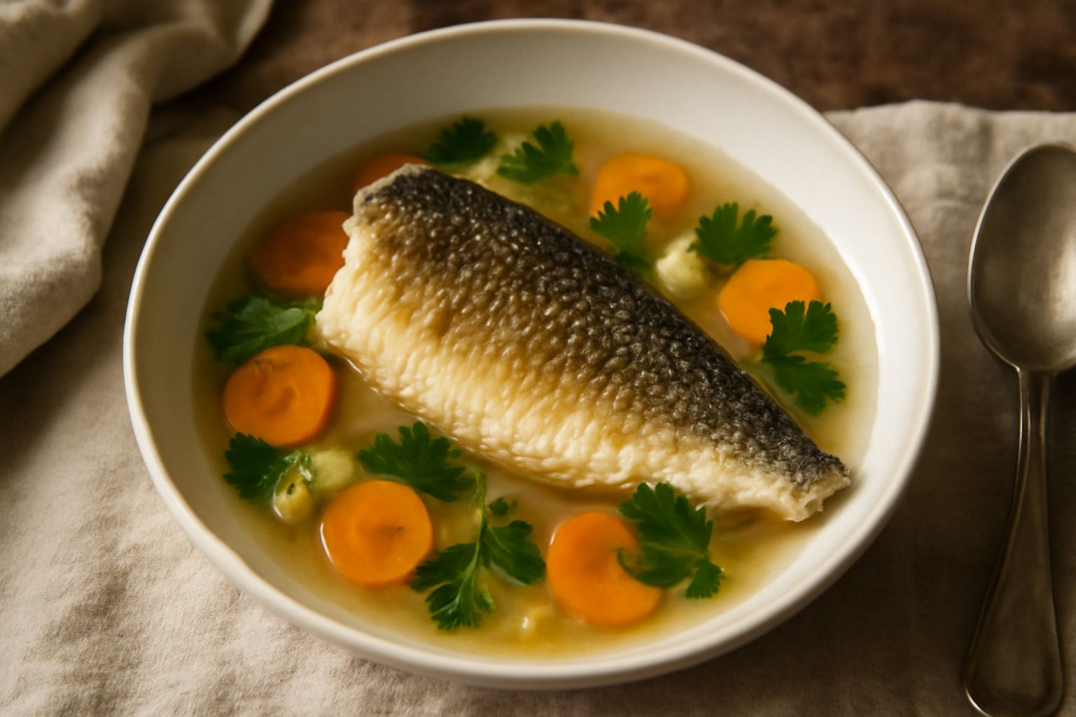 Branzino in brodo