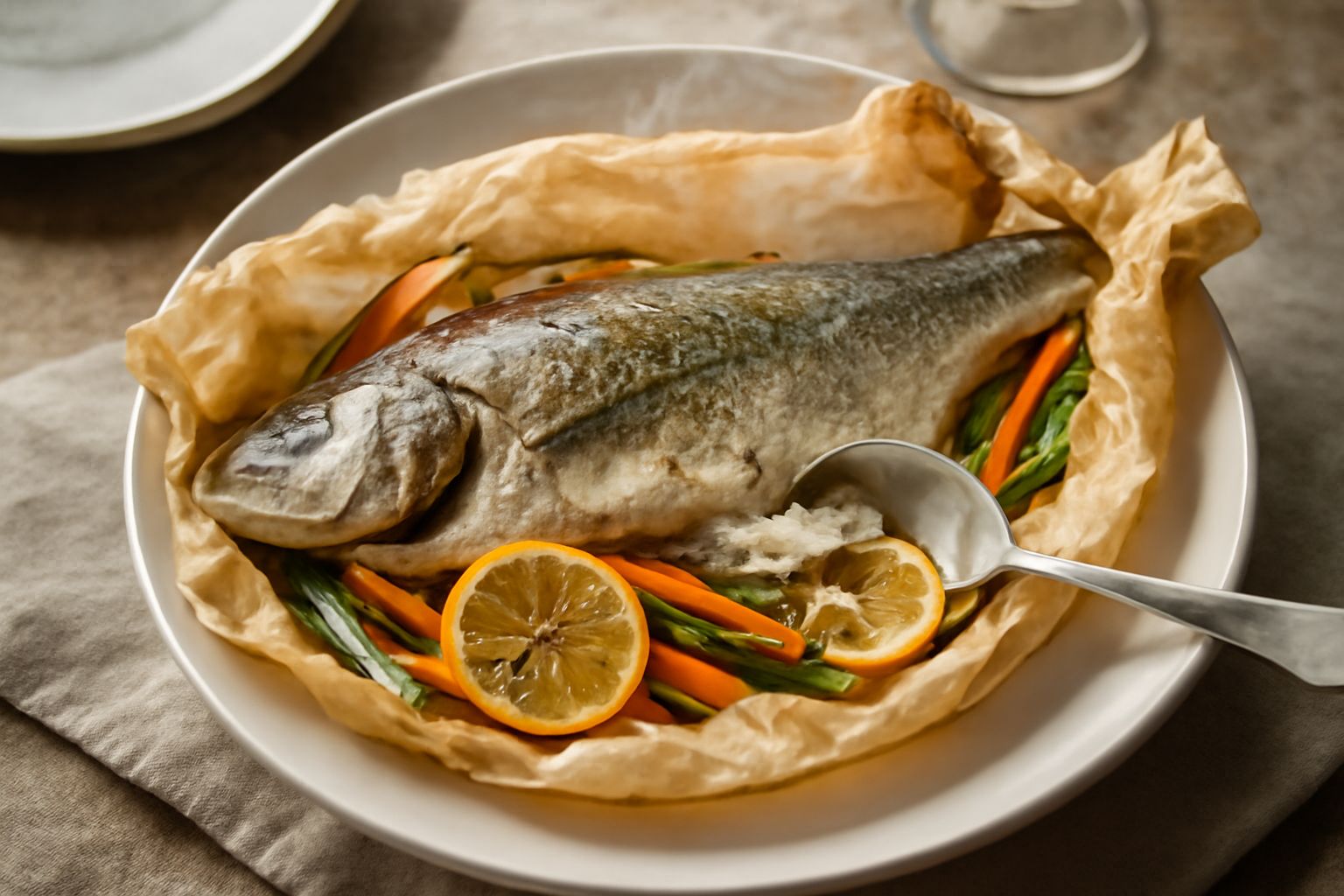 Branzino in cartoccio