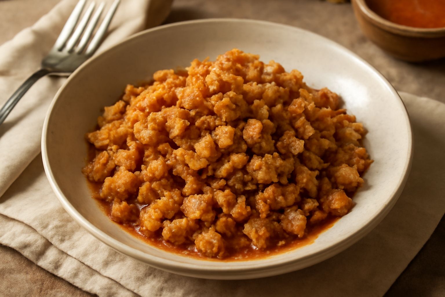 Briciole di pane tostato con salsa