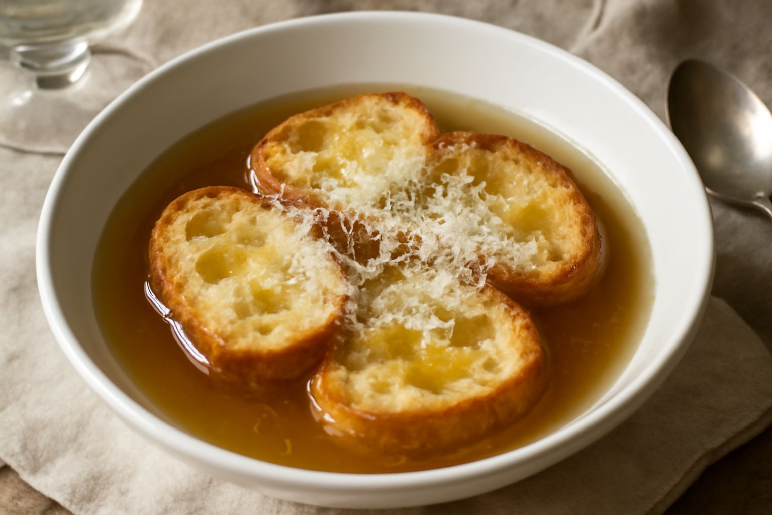 Brodetto con pane tostato