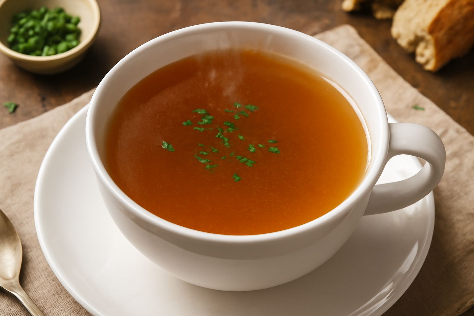 Brodo di carne caldo