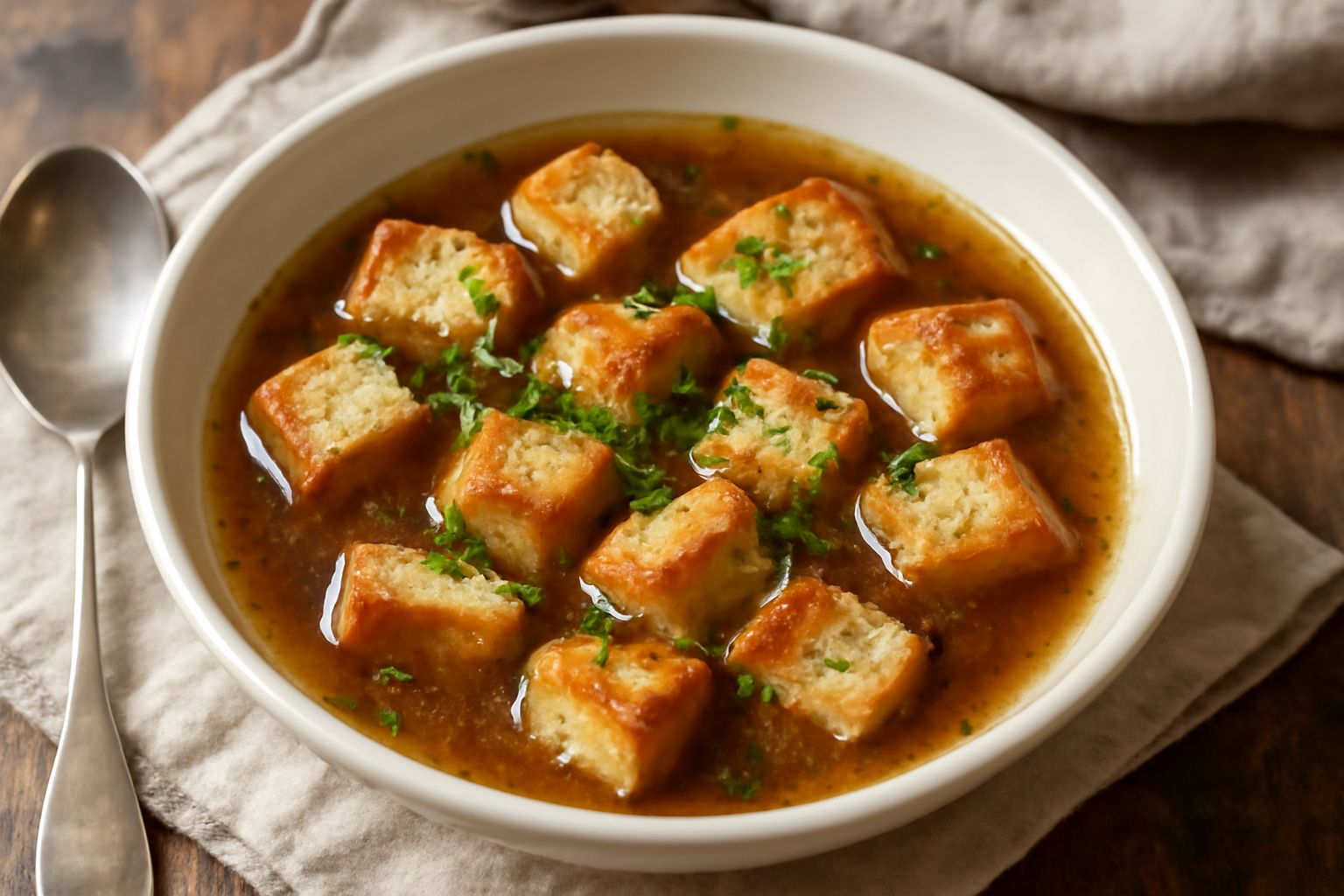 Brodo di Carne con Pane