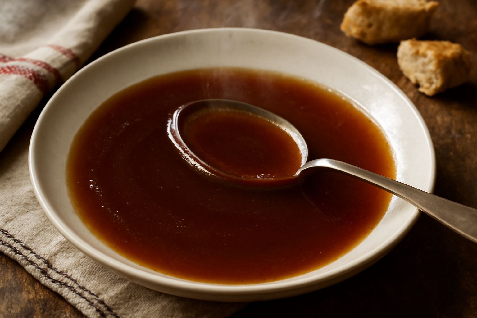 Brodo di carne ridotto