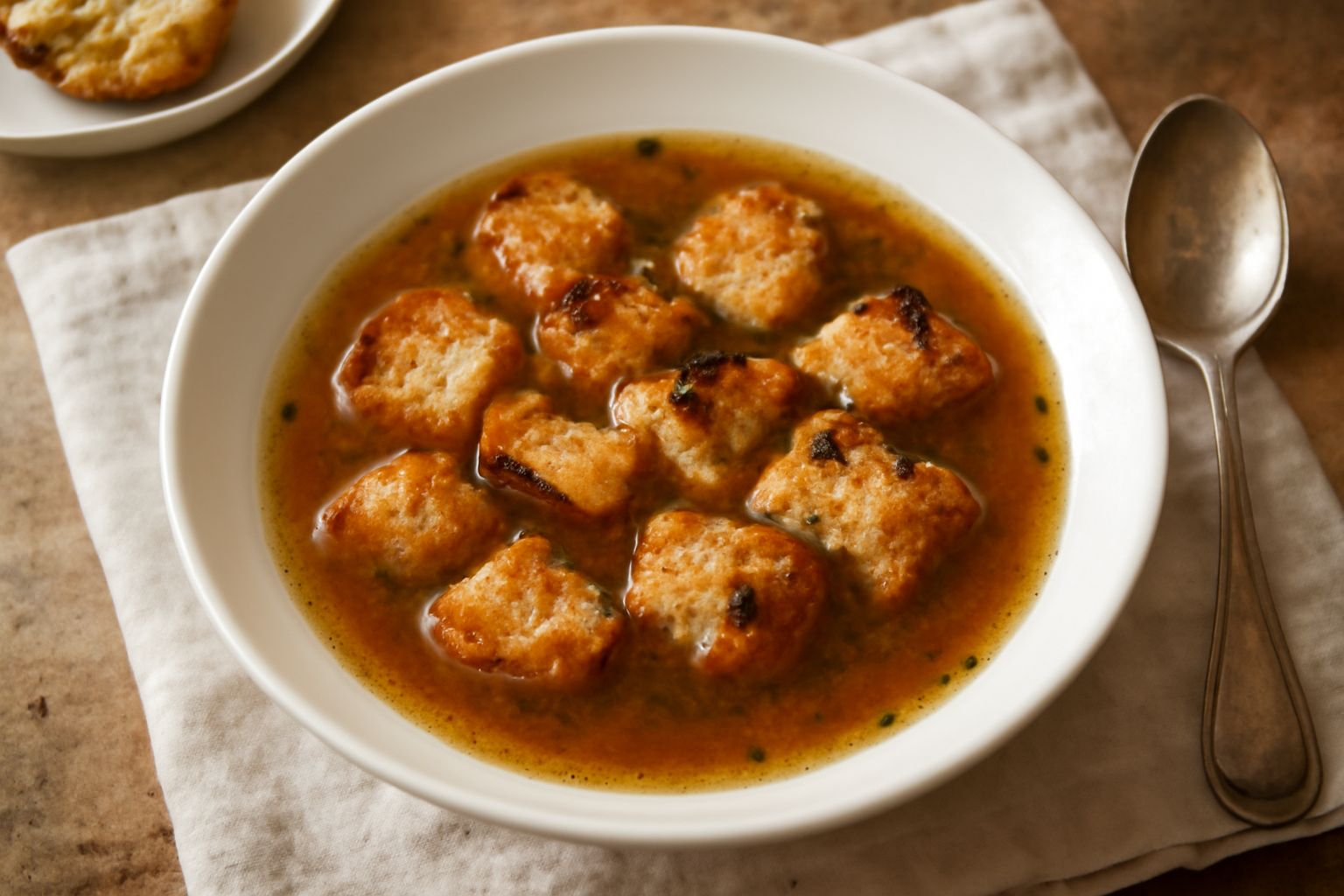 Brodo di pesce con pane