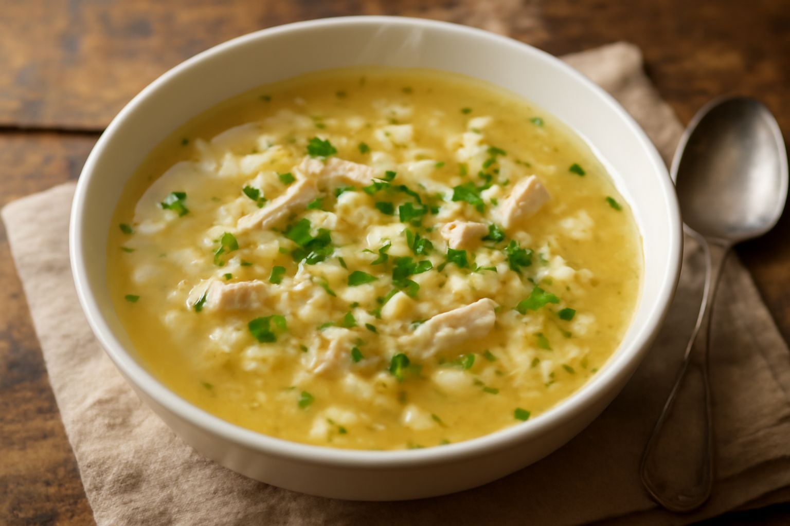 Brodo di pollo con pasta