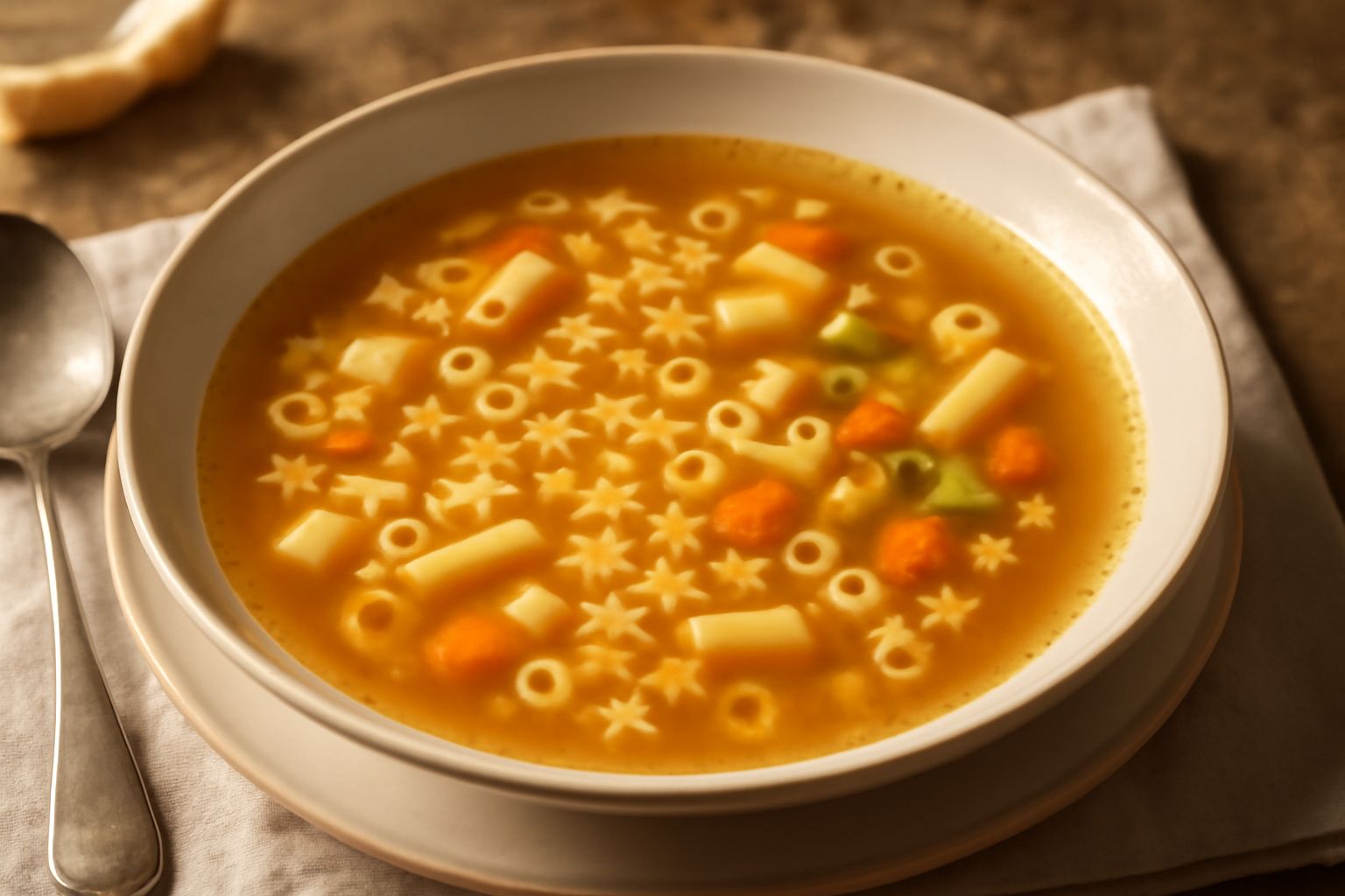 Brodo di vitello con paste