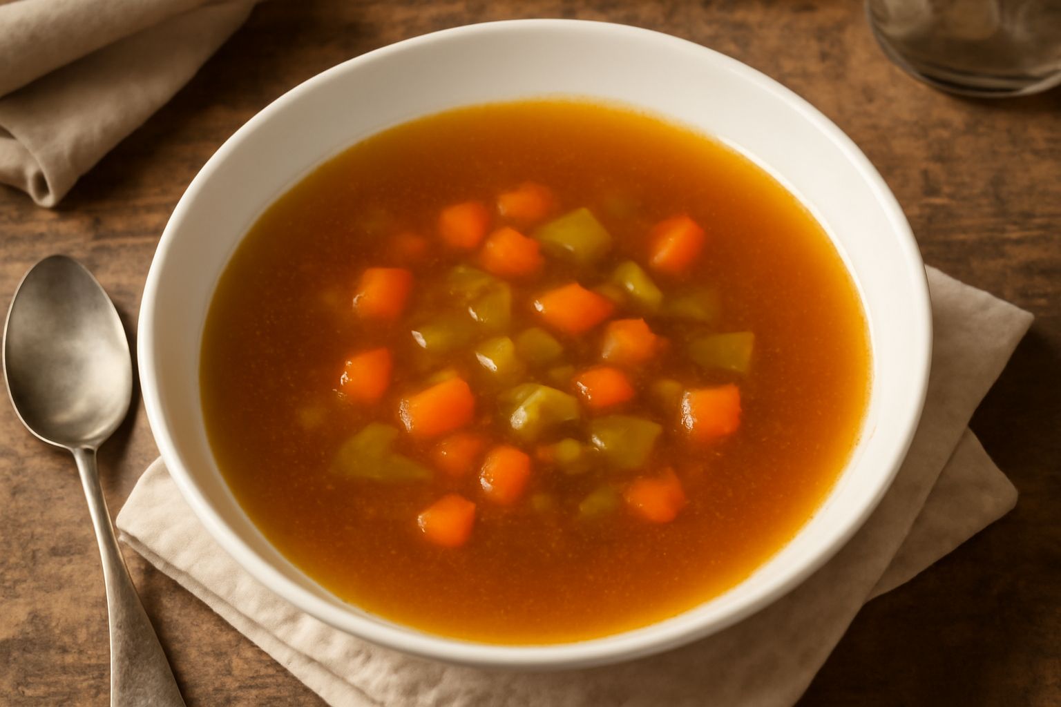 Brodo d'ossa con verdure