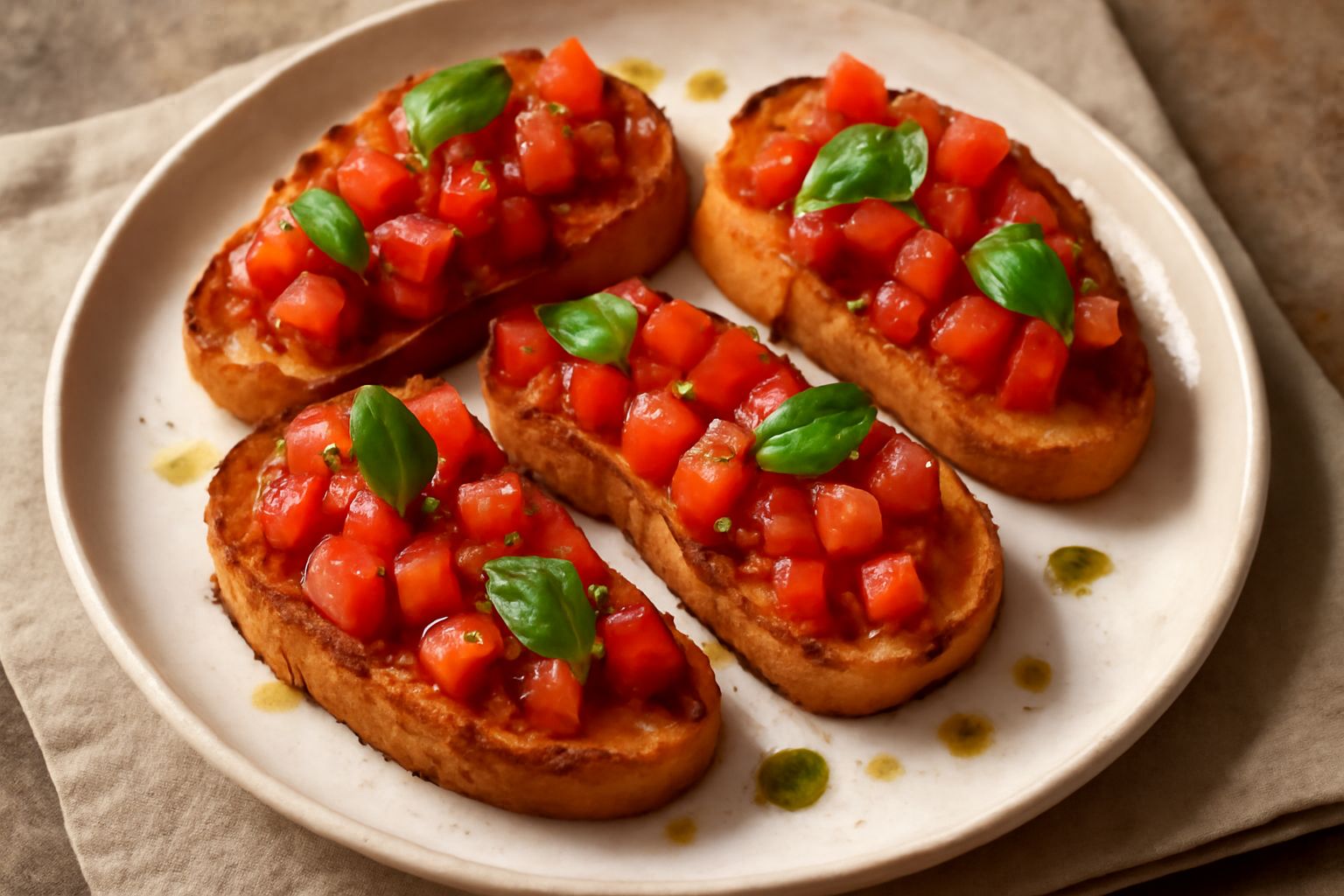 Bruschette al pomodoro locale
