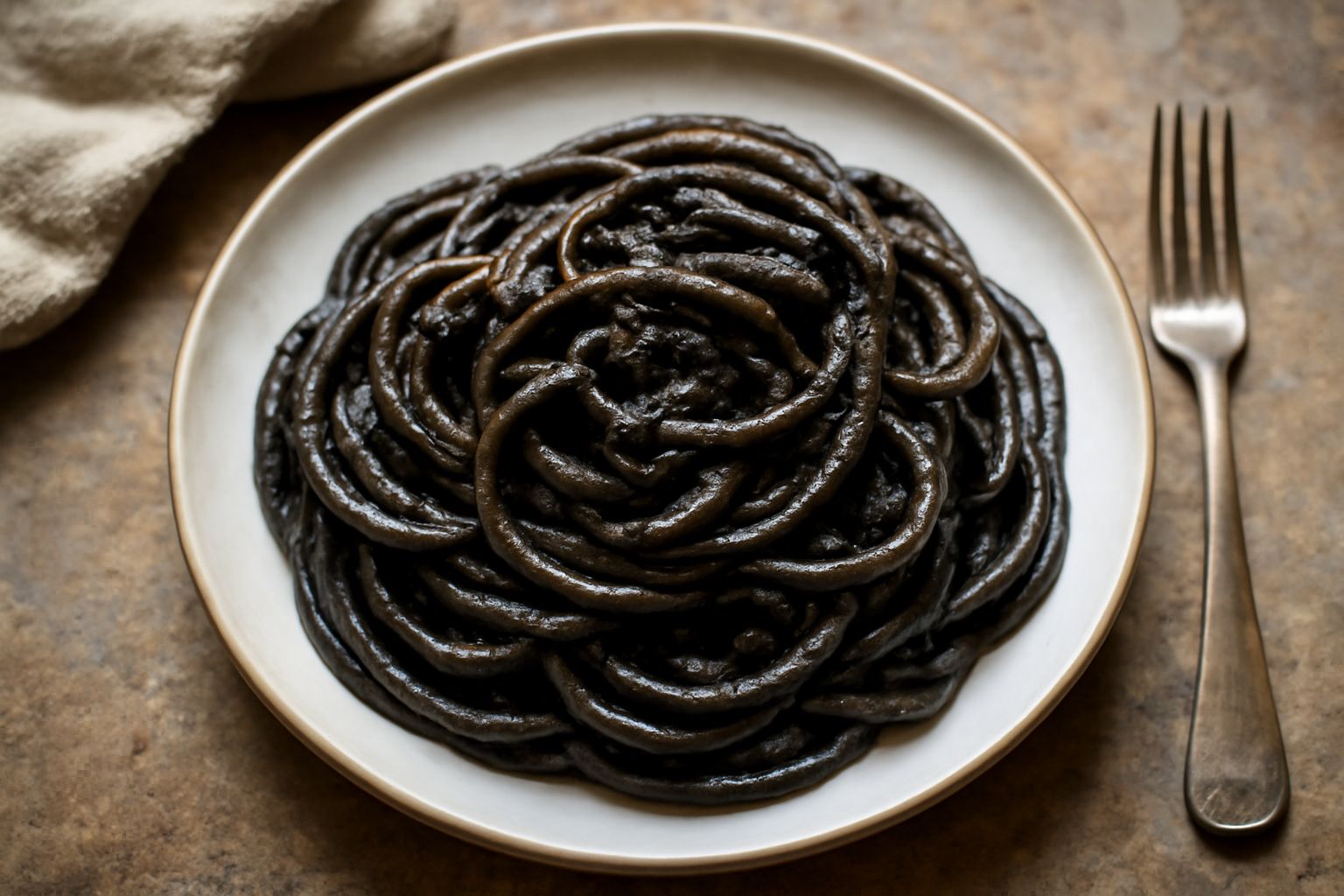 Bucatini al nero di seppia