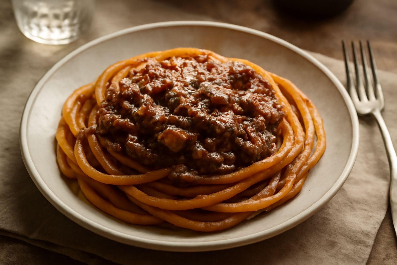 Bucatini al ragù di cinghiale