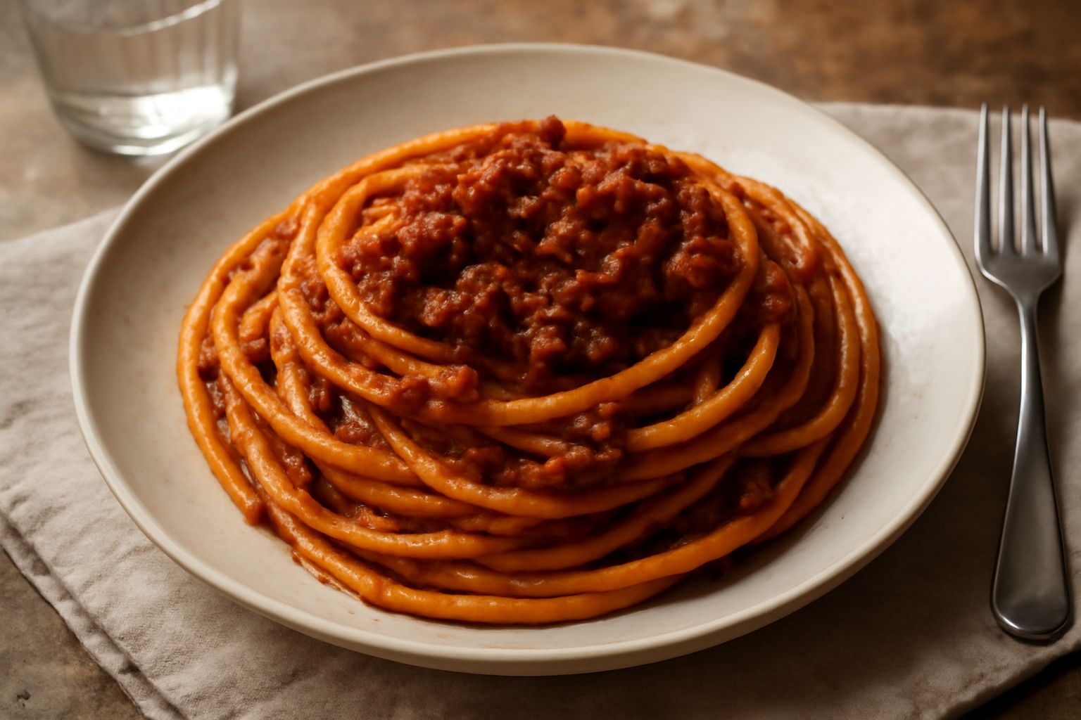 Bucatini al ragù messinese