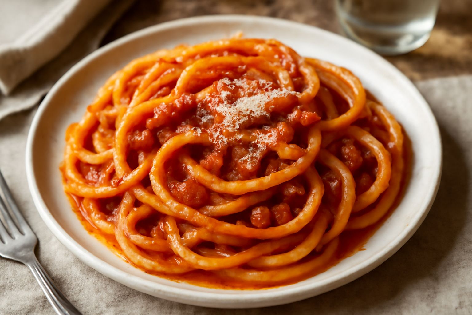 Bucatini all'amatriciana alla palermitana