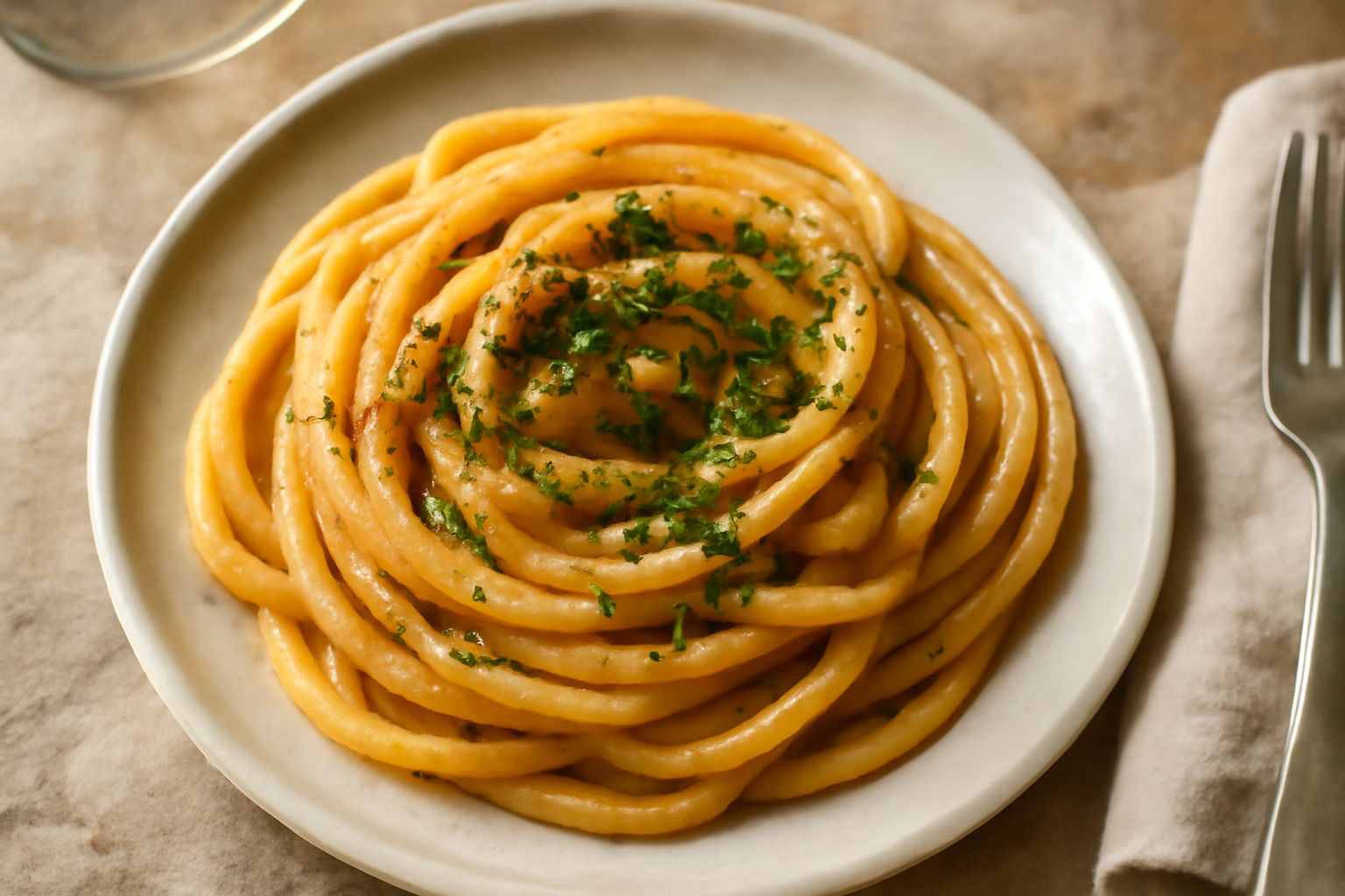 Bucatini con i ricci di mare