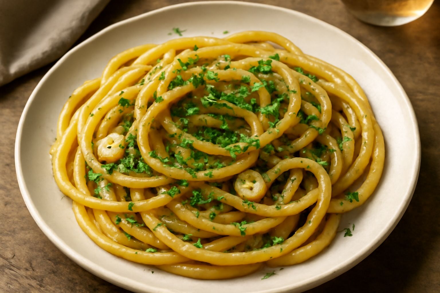 Bucatini con le acciughe