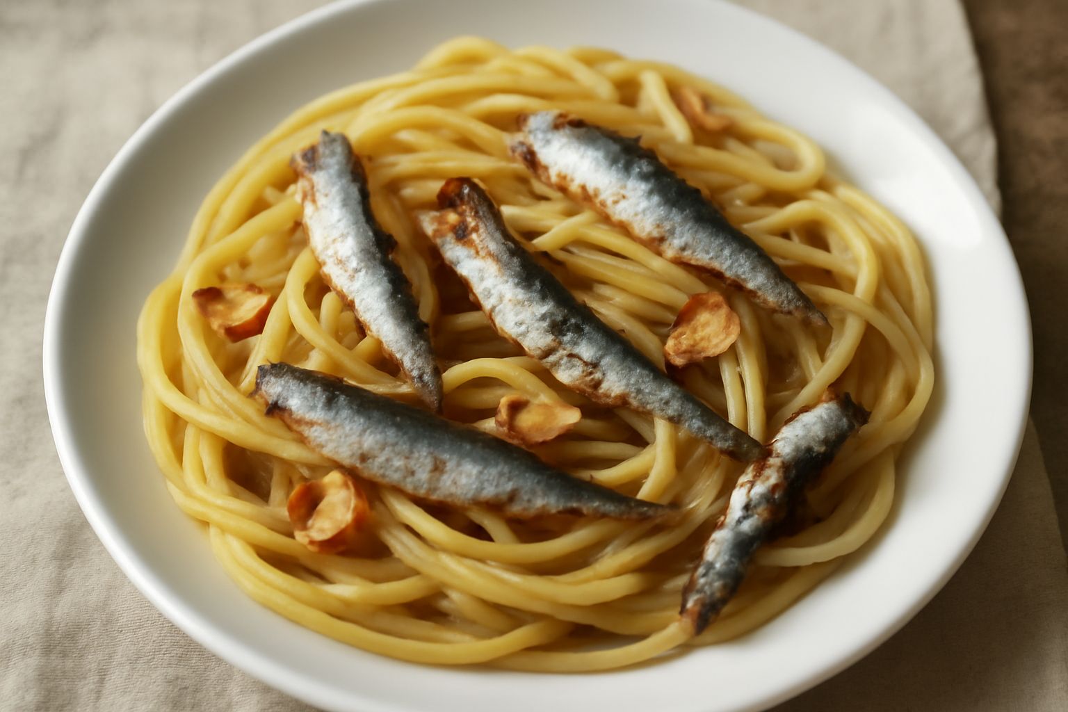 Bucatini con le alici