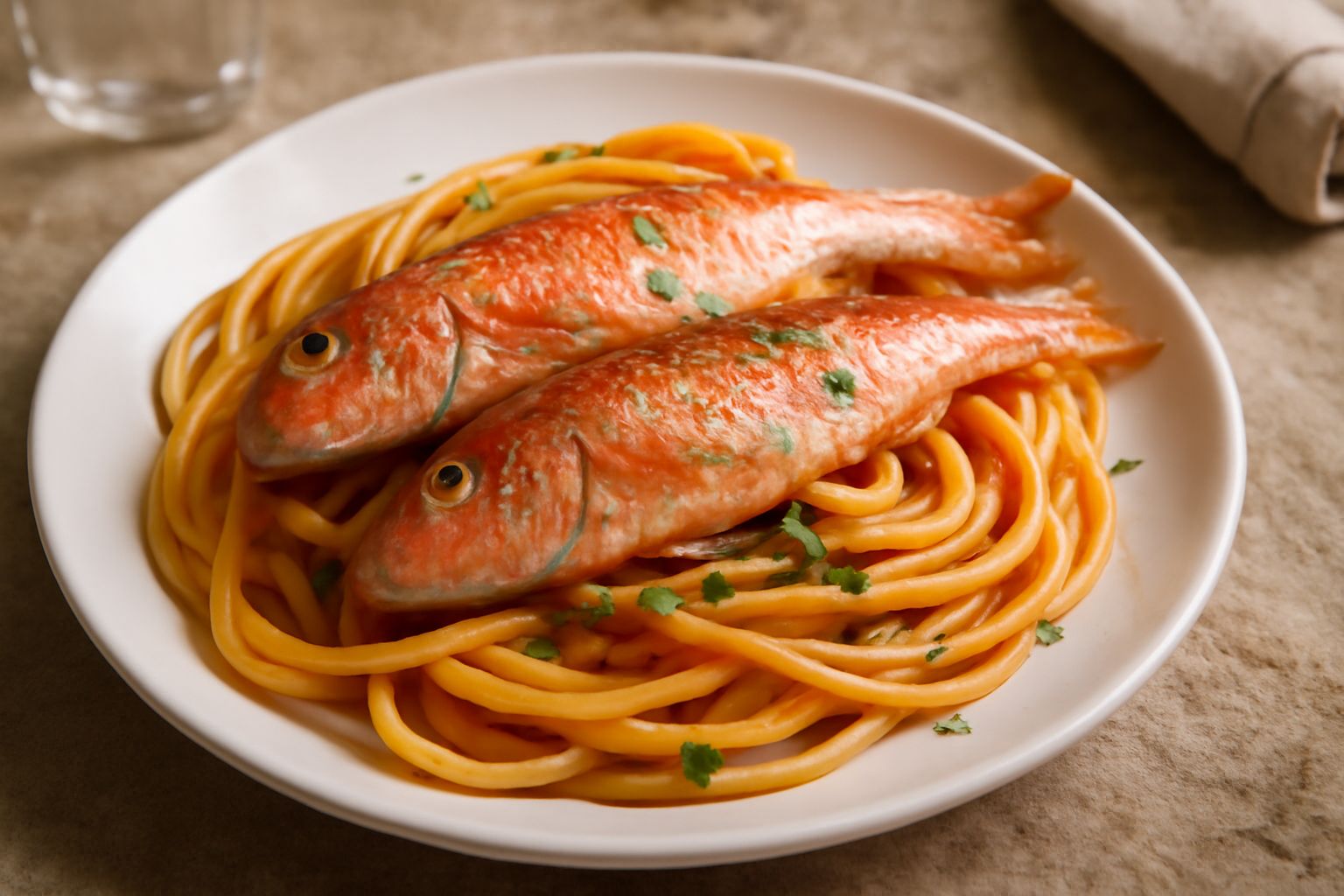 Bucatini con le triglie