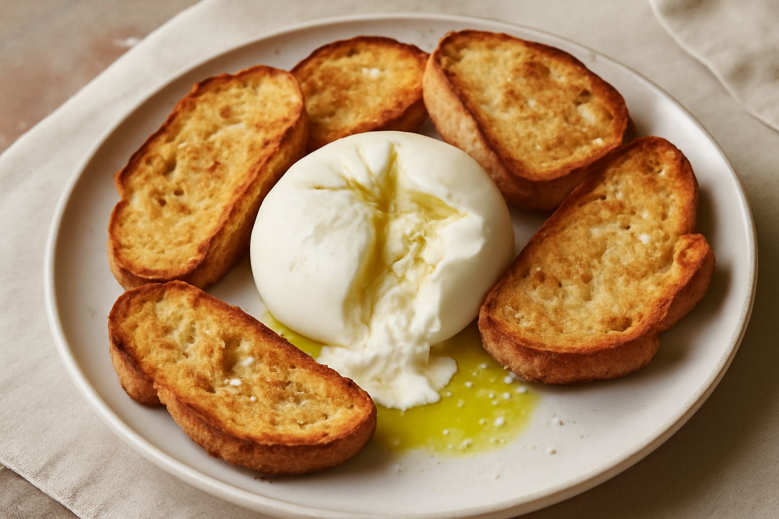 Burrata con pane