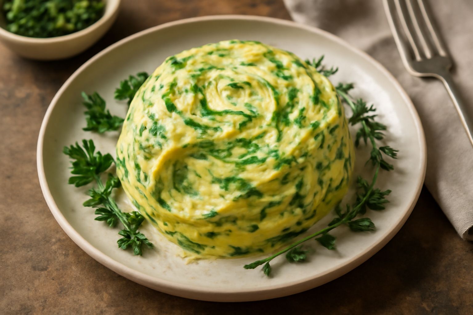 Burro di montagna con erbe