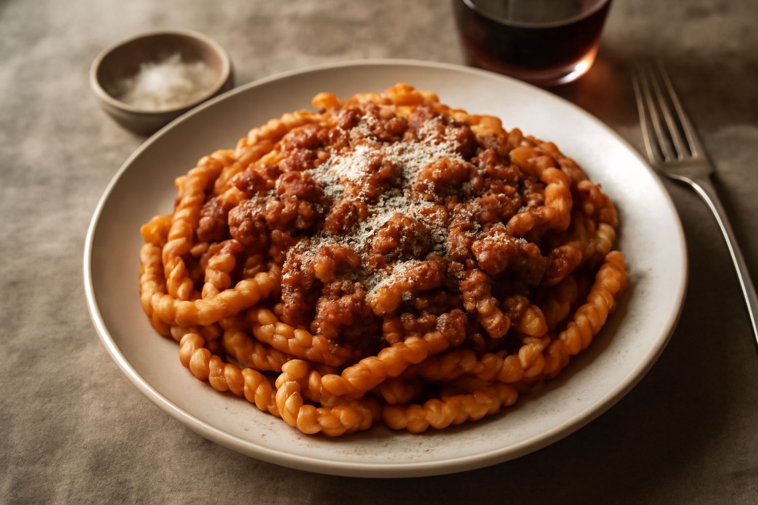 Busiate con ragù di vitello