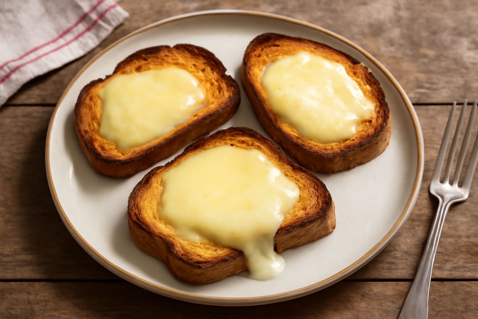 Caciotta con pane tostato